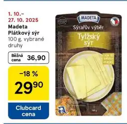 Tesco MADETA Plátkový sýr nabídka