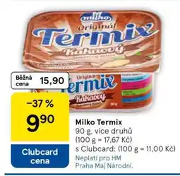 Tesco Milko TERMIX nabídka