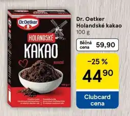 Tesco DR. OETKER Holandské kakao 100 g nabídka