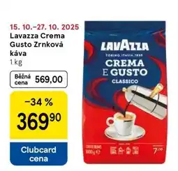 Tesco Lavazza Crema Gusto Zrnková káva nabídka