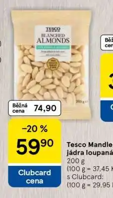 Tesco Tesco Mandle jádra loupaná nabídka