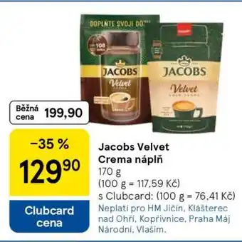Tesco Jacobs Velvet Crema náplň nabídka