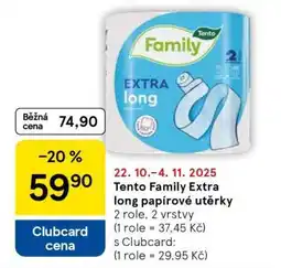 Tesco Tento Family Extra long papírové utěrky nabídka