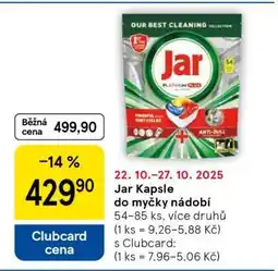Tesco Jar Kapsle do myčky nádobí nabídka