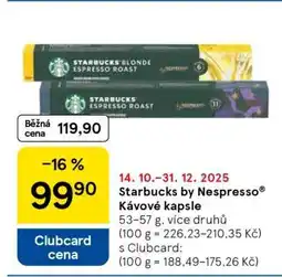 Tesco Starbucks by Nespresso Kávové kapsle nabídka