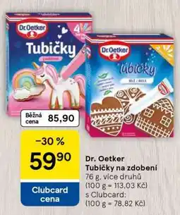 Tesco Dr. Oetker Tubičky na zdobení nabídka