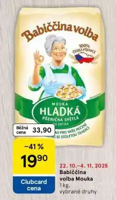 Tesco Babiččina volba mouka nabídka