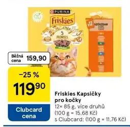 Tesco Friskies Kapsičky pro kočky nabídka