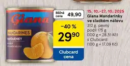 Tesco Giana Mandarinky ve sladkém nálevu nabídka
