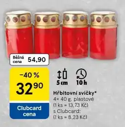 Tesco Hřbitovní svíčky nabídka