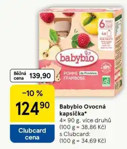 Tesco Babybio Ovocná kapsička nabídka