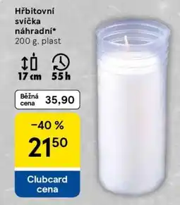 Tesco Hřbitovní svíčka náhradní nabídka