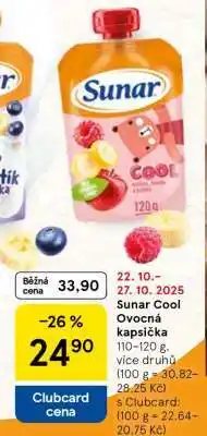 Tesco Sunar Cool Ovocná kapsička nabídka