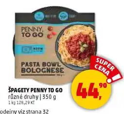 Penny Market ŠPAGETY PENNY TO GO nabídka