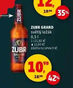 Penny Market ZUBR GRAND světlý ležák nabídka
