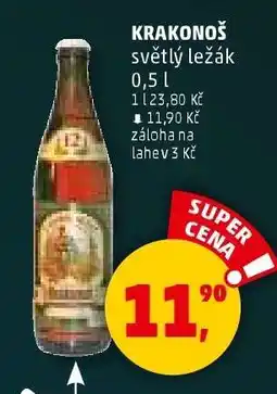 Penny Market KRAKONOŠ světlý ležák 0,5 l nabídka