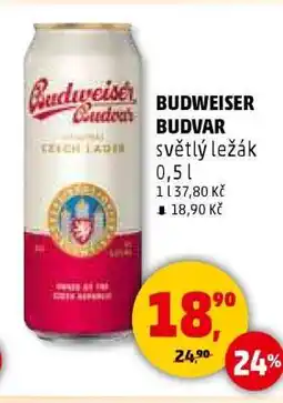 Penny Market Budweiser Budvar světlý ležák nabídka