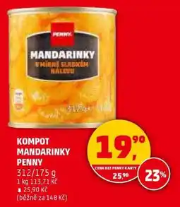 Penny Market KOMPOT MANDARINKY PENNY nabídka