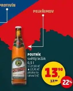 Penny Market Poutník světlý ležák 0,5 l nabídka