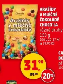 Penny Market ARAŠÍDY V MLÉČNÉ ČOKOLÁDĚ CHOCO‘LA nabídka