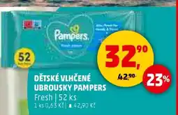 Penny Market DĚTSKÉ VLHČENÉ UBROUSKY PAMPERS nabídka