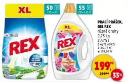 Penny Market PRACÍ PRÁŠEK, GEL REX nabídka