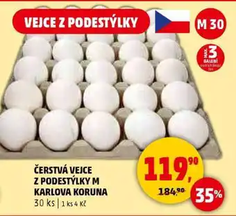 Čerstvá vejce z podestýlky M Karlova Koruna