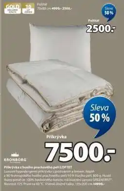 JYSK Přikrývka z husího prachového peří LOFTET nabídka