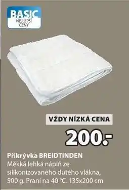 JYSK PŘIKRÝVKA BREIDTINDEN nabídka