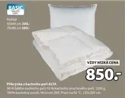 JYSK Přikrývka z kachního peří ALTA nabídka