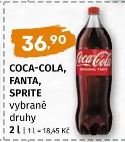 Terno COCA-COLA, FANTA, SPRITE vybrané druhy nabídka