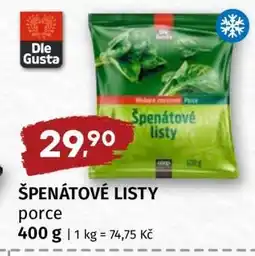 Terno ŠPENÁTOVÉ LISTY nabídka