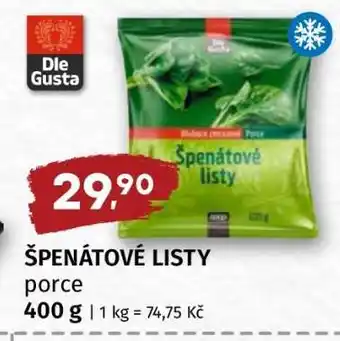 Terno ŠPENÁTOVÉ LISTY nabídka