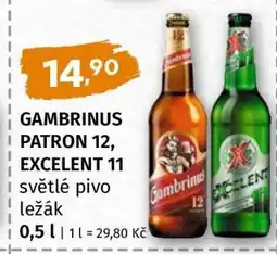 Terno GAMBRINUS PATRON 12 EXCELENT 11 nabídka
