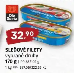 Terno SLEĎOVÉ FILETY vybrané druhy nabídka