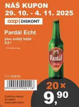Coop Pardál Echt pivo světlý ležák nabídka