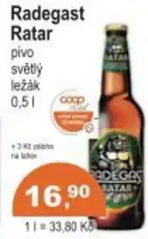 Coop Radegast Ratar pivo světlý ležák nabídka