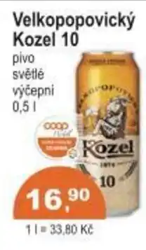 Coop Velkopopovický Braník Kozel 10 nabídka