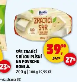 Penny Market Sýr zrající s bílou plísní na povrchu nabídka