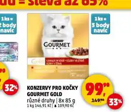 Penny Market Gourmet gold konzervy pro kočky nabídka