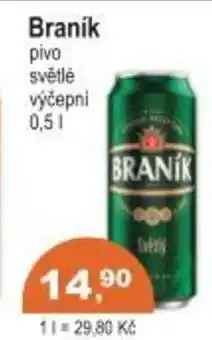 Coop Braník pivo světlé výčepni nabídka