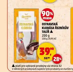 Penny Market Ostravská klobása nabídka