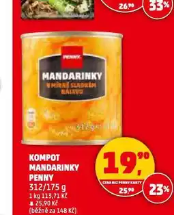 Penny Market Kompot mandarinky nabídka