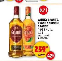 Penny Market Grant's triple wood whisky nabídka