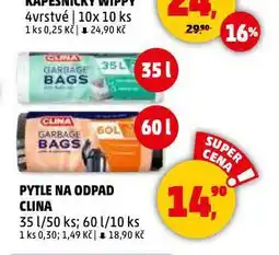 Penny Market Clina pytle na odpad nabídka