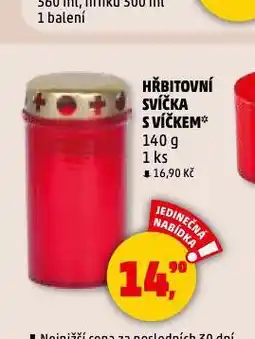 Penny Market Hřbitovní svíčka s víčkem nabídka