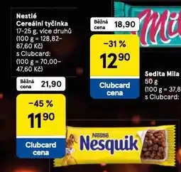 Tesco Nestlé cereálie tyčinka nabídka