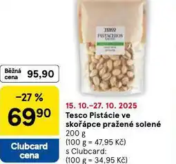 Tesco Pistácie ve skořápce pražené solené nabídka