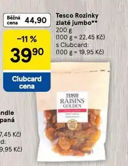 Tesco Rozinky zlaté jumbo nabídka