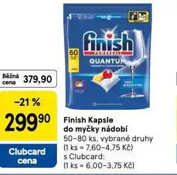 Tesco Finish kapsle do myčky nádobí nabídka